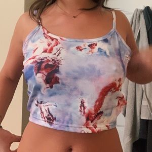Cherub angel crop tank